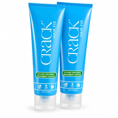 Lemongrass Crack Hair Fix Air Dry Cream - Anti-Frizz Leave-In Styling Balm, 3 oz Pack of Two