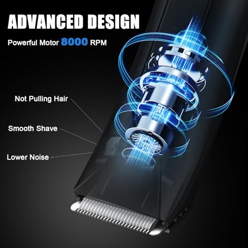 Men's Waterproof 4-in-1 Body & Ball Hair Trimmer with Ceramic Blades