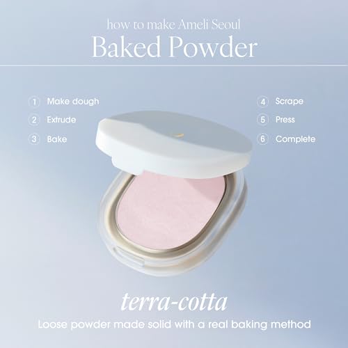 Light Pink Baked Powder 6.2g - Terra-Cotta Technology, Crease-Free & Weightless Setting Powder