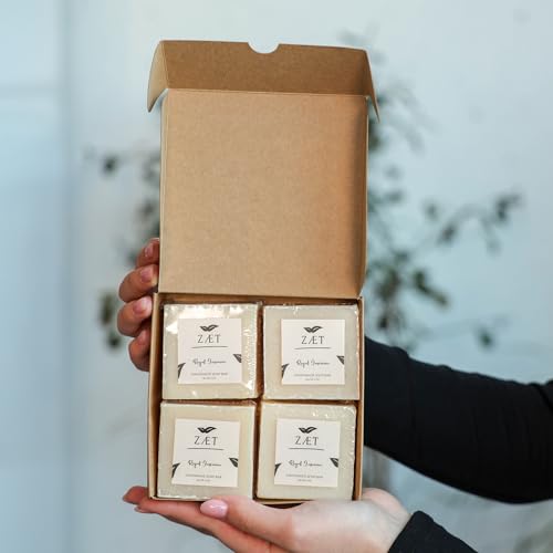 ZAET Royal Jasmine Soap Bar 5oz Pack of 4 Handmade Natural Body & Face Wash