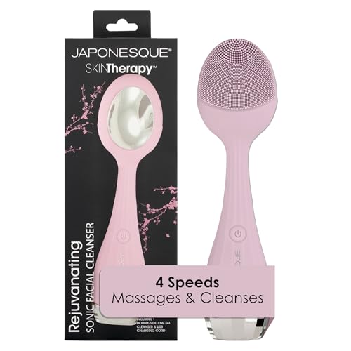 Rechargeable Waterproof Sonic Facial Cleansing Brush with Silicone Massager