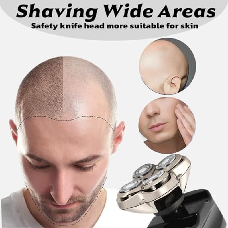 2Pack PRO 4 Head Replacement Blade Compatible with Pitbull Shaver Replacement Blade,Rotary 4 Blades Compatible with Skull Pitbull Gold/Silver/Platinum PRO,Blades Fit for Butterfly Kiss Head Shavers.