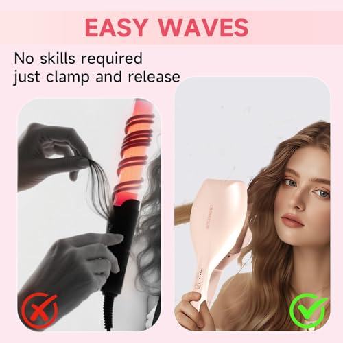 Dual Barrel Hair Crimper Waver for Beach Waves - Ceramic Curling Iron