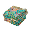 LUTBM King Size Reversible Cotton Blanket with Floral Embroidery - 108x90 Inches