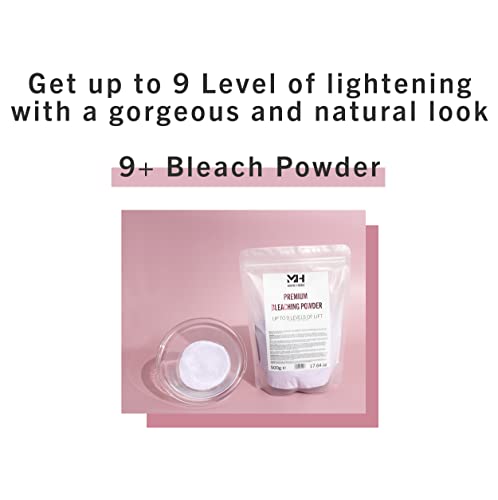 9 Level Hair Bleach Powder 17.64 oz - Dust-Free Violet Blonde Lightener
