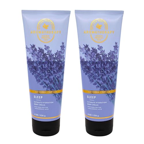 Bath & Body Works Lavender Vanilla Shea Body Cream 8oz - Pack of 2