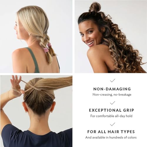 L. Erickson Grab & Go Pony Pouch Camelback Brown Black Mix Ponytail Holder - Damage-Free Hair Accessory
