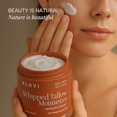 Whipped Tallow Moisturizer with Manuka Honey & Vanilla - Face & Body Hydration