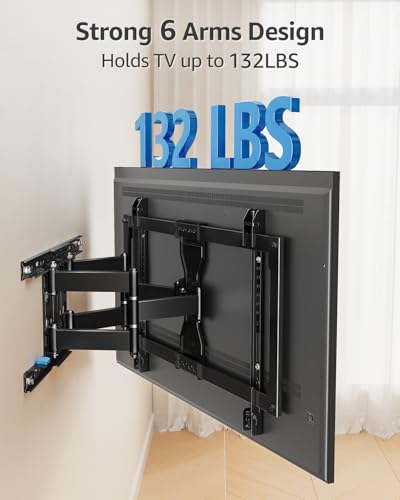 MOUNTUP Ultra Slim TV Wall Mount for 37-90 Inch Screens, Full Motion Bracket