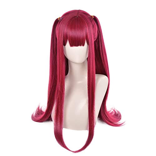 Anime Cosplay Wig Rose Red Long Straight Pigtails - Halloween Costume - Variation of THIS listing Rose Red-3