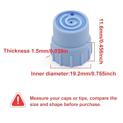 Elitzia 24 Pcs Silicone Vortex Dermabrasion Tips for Face - Pack of 24