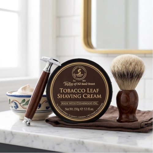 Men's Shaving Cream Bowl with Tobacco Leaf Fragrance - 5.3 oz