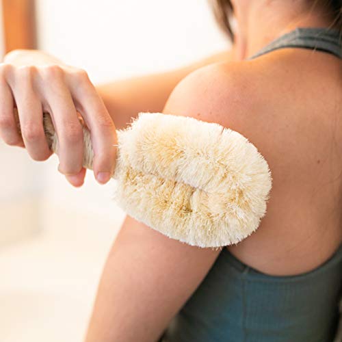 GranNaturals Sisal Body Brush Pack of 3 for Exfoliation & Cellulite Reduction - Dry Skin Care Tool