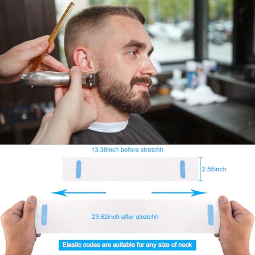 NICEMOVIC 20 Rolls Disposable Barber Paper Neck Strips Bulk Barber Accessories, Professional Barber Supplies Stretchy Paper Neck Strips for Salon Haircut Styling