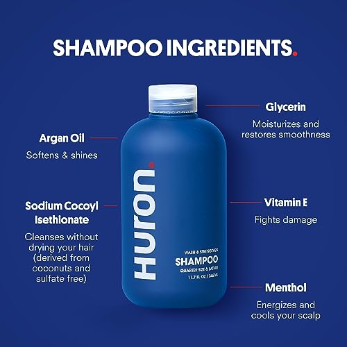 Huron Shower Kit - Citrus + Eucalyptus 3-Piece Body Wash, Shampoo & Conditioner Set