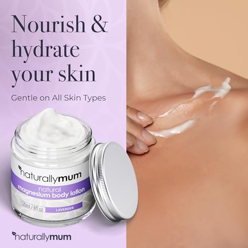 NaturallyMum - Magnesium Body Lotion Bundle for Mum and Kids - Support for Sleep, Heart, Bone, Nerve, Gut and Muscle Health - Adult Lavender - Kids Vitamin D Lavender & Chamomile - 2 x 4 fl oz