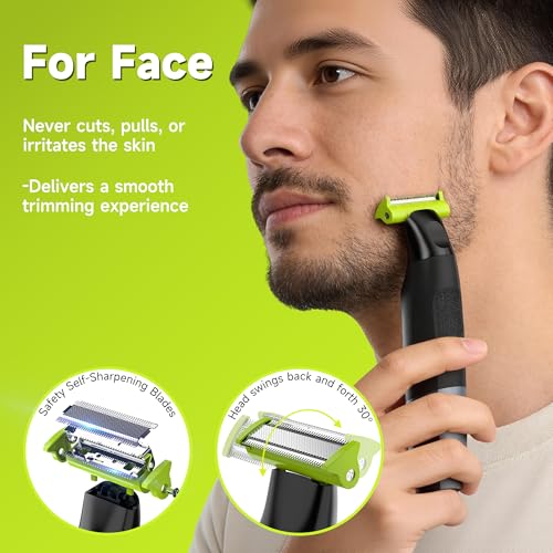 Men's Waterproof Body Hair Trimmer - Rechargeable, Skin-Friendly, Multi-Use