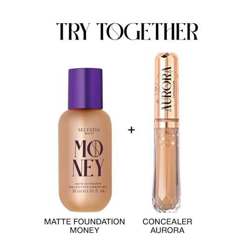 Money Liquid Matte Foundation ? Long-Lasting, Natural Looking & Buildable Coverage ? For Combination, Dry, Oily Skin ? Lightweight & Moisturizing (Almond)