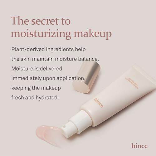 HINCE Hydrating Face Primer - Moisturizing Makeup Primer for Pore Coverage, 1.35 fl oz, Light Pink