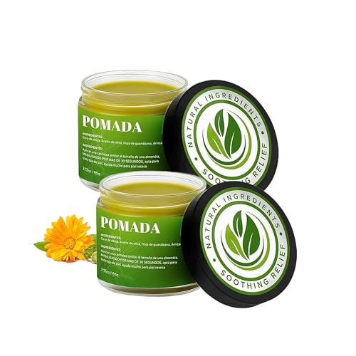 Pomada, Pomada Para Dolor Muscular - Natural Herbal Artesanal Joint Cream with Arnica, Olive Oil, Soursop Leaf, Beeswax, Maximum Strength Comfort Ointment for Muscle, Foot 2.12OZ / 60G £¨2£©
