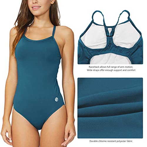 baleaf Women's Athletic Training Adjustable Strap One Piece Swimsuit