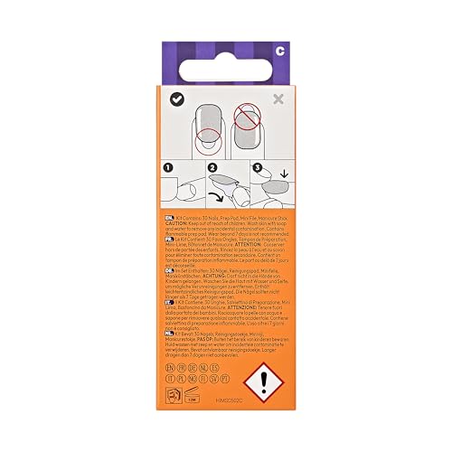 KISS Impress Press-On Manicure Fake Nails, Spooky Fairy - Short Length, Round Shape, Polish-Free Halloween Theme Mani, Includes Prep Pad, Mini File, Manicure Stick, and 30 Fake Nails