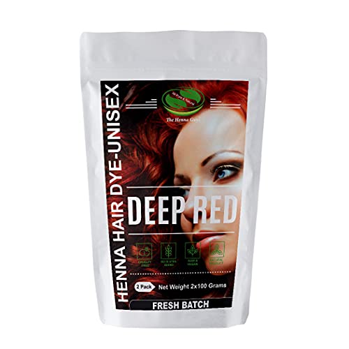 Deep Red Henna Hair & Beard Dye - 7.05 oz Natural Plant-Based Color - The Henna Guys