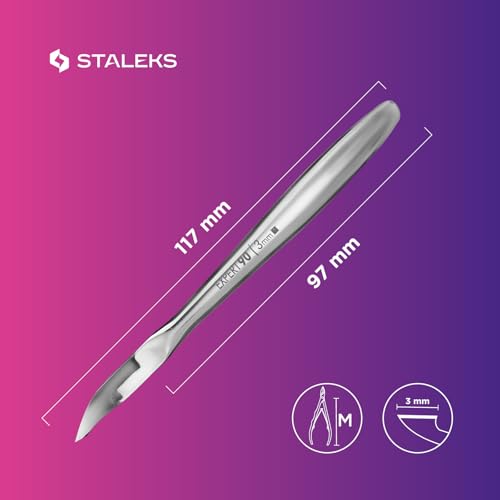 Cuticle Nippers Professional 3mm Blades for Manicure - Staleks Pro