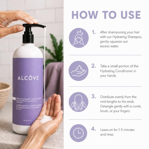 Alcôve Hydrating Sulfate-Free Conditioner with Argan Oil 32oz - Color Safe, Pack of 1