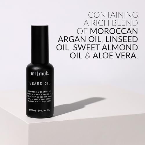 MUK Beard Oil 50ml - Nourishing Natural Oil for Soft, Healthy Facial Hair