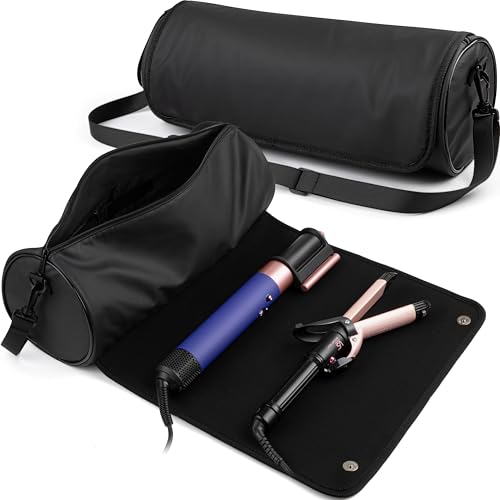 Travel Hair Tool Organizer Case with Heat Resistant Mat for Flat Irons & Curling Wands