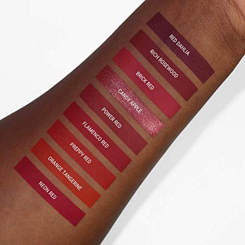 Aromi Bright Red Liquid Lipstick | Vibrant Lip Color with Matte Finish, Long-lasting, Vegan, Cruelty-free, Waterproof, Gluten Free, Made in USA (Preppy Red)