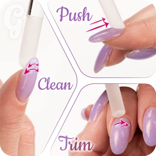 GLADZY Czech Glass Nail File Set with Glass Nail Shiner & Cuticle Pusher? 3 pcs Manicure Kit with Case, Multi-Functional Nano Buffer, Manicure Stick, Etched Crystal File for Natural Nails, Made in EU