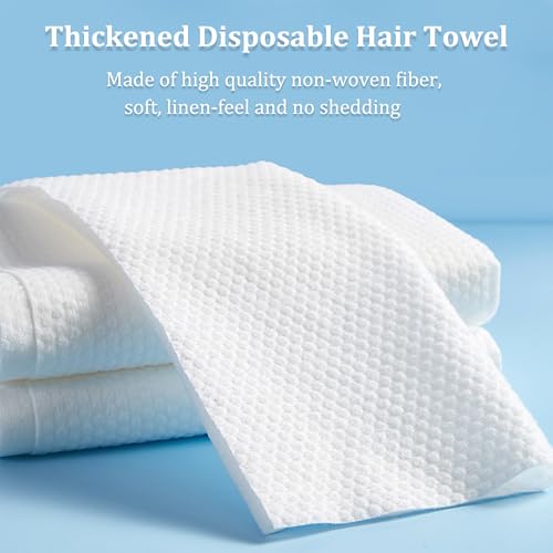 Disposable Bath Hair Towels 100-Pack, 12x28 Inch Soft & Absorbent Salon Spa Towels