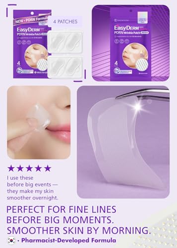 4 Pack EasyDerm PDRN Anti-Wrinkle Eye & Smile Line Patches - Sensitive Skin