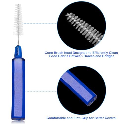 B Rush Interdental Advanced Brush Set 200 Pcs for Braces & Teeth Cleaning - Soft Flossing Picks