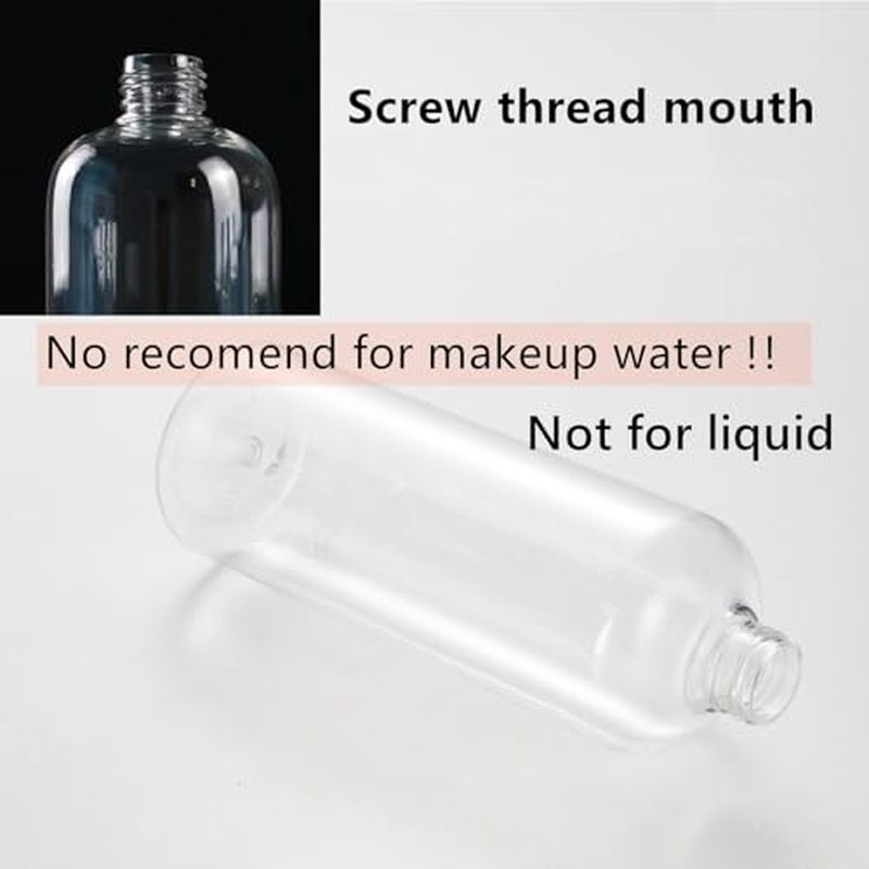 20 Pack 16oz Clear Plastic Empty Bottles, Squeezable Travel Containers with Disc Top Flip Caps, Refillable Shampoo Bottles for Lotions, Cream, Liquid Body Soap, Creams, BPA Free