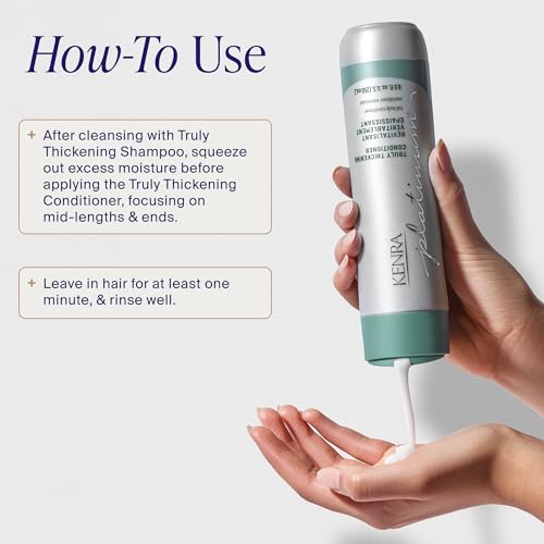 Kenra Platinum Truly Thickening Conditioner 8.5 Fl Oz – Volumizing, Sulfate-Free, Color-Safe for Fine & Thin Hair
