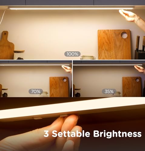 18 Inch White Under Cabinet LED Lighting Pack - 3 Color & Brightness Settings