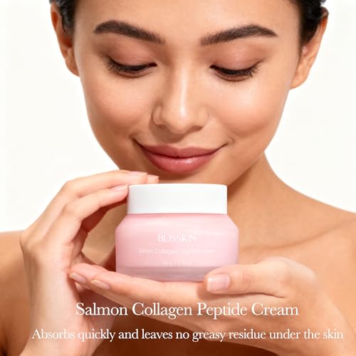 Intensive Repair Salmon Collagen Peptide Face Cream - Deeply Nourishing Formula with Peptides & Niacinamide for Essential Daily Care, 1.76oz