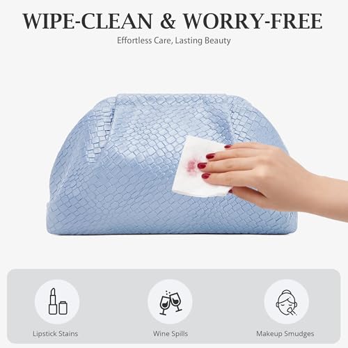 Travel Makeup Bag Organizer Blue - 02 Silvery Blue Variation, Large & Stylish