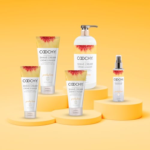 Coochy Shave Cream - Moisturizing Shave Lotion - Gentle Intimate Shaving Cream - For Bikini Area, Underarms, Legs & More - Rash-Free, Hydrating Formula - Peachy Keen, 32 oz