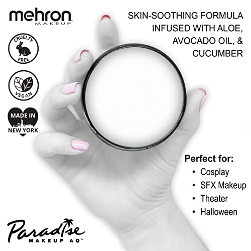 Mehron Paradise Makeup AQ Pro White 1.4 oz & Black 1.4 oz | Professional Water-Activated Face & Body Paint for Stage, Film, Cosplay & Halloween