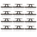 Superio Nail Scrubber Brush - All-Purpose Stiff Cleaning Brush for Hands, Feet, Kitchen & Work - Black, 12 Pack