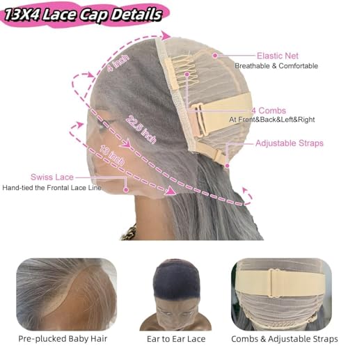 16 Inch Blonde Highlight Lace Front Human Hair Wig with HD Transparent Lace