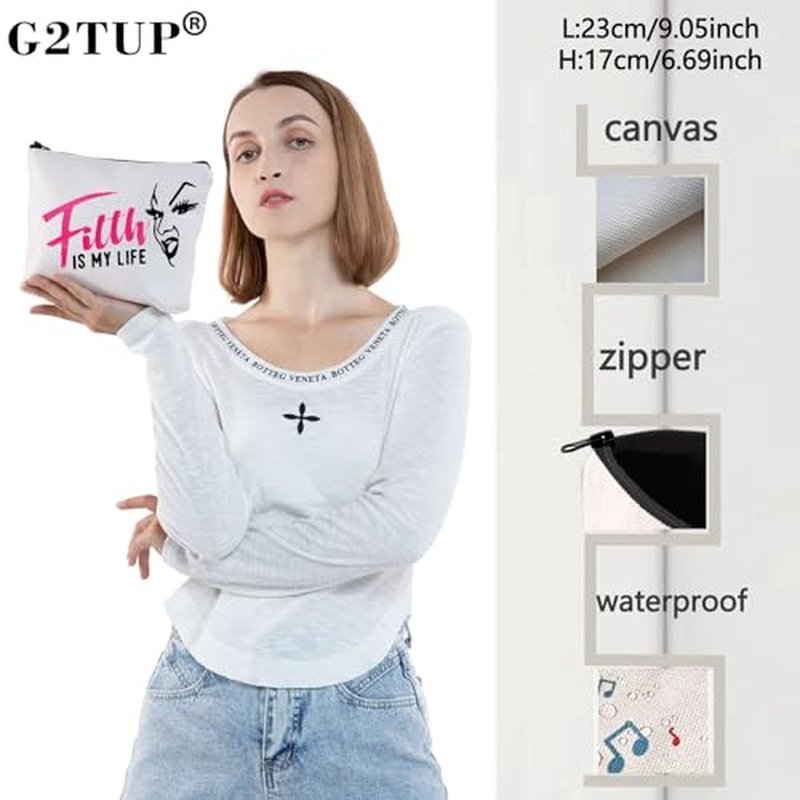 G2TUP Babs Johnson? Makeup Bag Divine Inspire Gift Filth is My Life Canvas Zipper Pouch Cotton & Connie Merch (Filth is My Life)