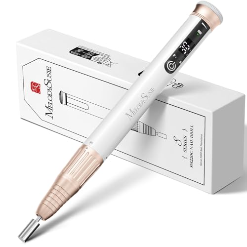 White Cordless Nail Drill Pen-Shaped 30,000RPM for Nail Artists - SM220G