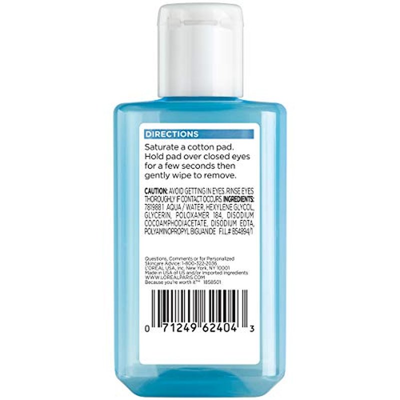 L'Oreal Paris Skincare Dermo-Expertise Oil-Free Eye Makeup Remover, Gentle Eye Makeup Remover, 4 fl. oz.