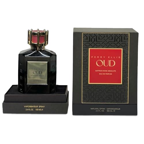 Unisex Oud Saffron Rose Eau De Parfum Spray - Long Lasting 3.4 Fl Oz