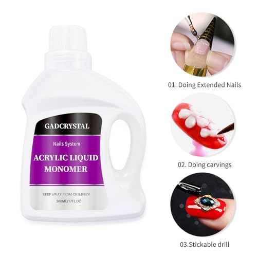 Acrylic Nail Liquid Monomer 500ml for Nail Extensions & Art